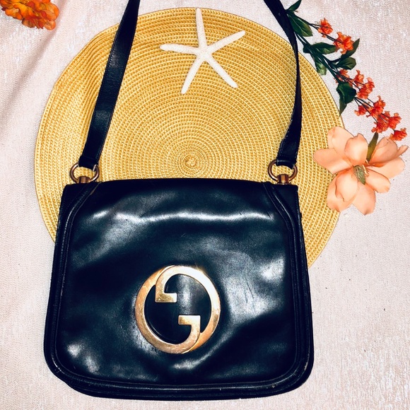 Gucci Handbags - Gucci Vintage 🌟Blondie' Blue-Black🌟Leather Bag